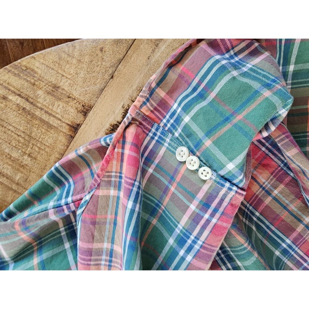 Ralph Lauren Custom Fit Plaid Button Down Shirt Men's Size XL Preppy Nautical - Picture 9 of 13